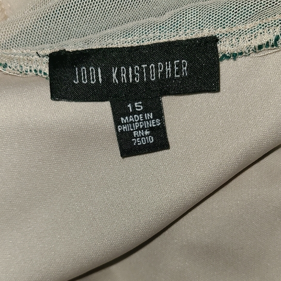 Elegant Teal Lace Kids Dress - Picture 6 of 10